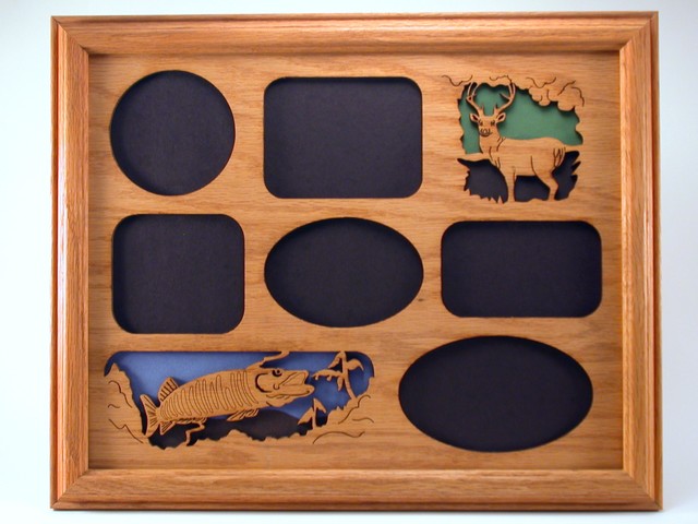 Original Name Frames Personalized Oak For All Occasions Muskie And Deer