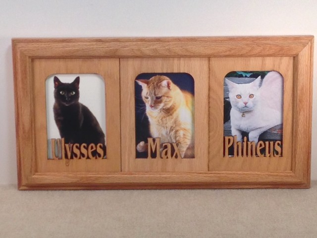 Original Name Frames Personalized Oak For All Occasions Triple 5x7
